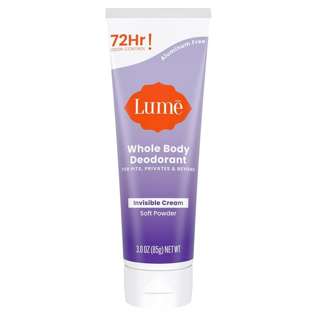 Whole Body Deodorant Invisible Cream Tube 72 Hour Odor Control