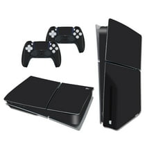 Whole Body Protective Skin for PlayStation 5 Slim Disc Console & Controllers, Durable Vinyl Decal Easy Apply Style Wrap Stickers for PS5 Slim Disc Version - Black