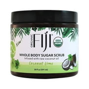 Whole Body Scrub - Infused with Coconut Oil, Exfoliating Sugar Scrub for Smooth and Soft Skin, Exfoliates & Restores Skins Natural Biosphere, Coconut Lime 20 oz