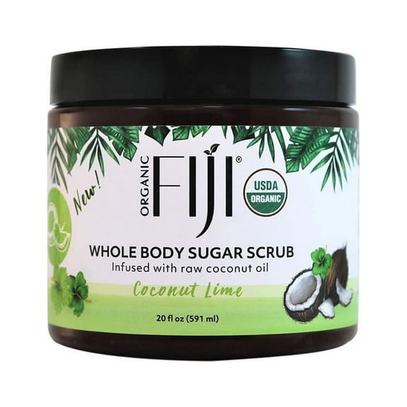 Whole Body Scrub - Infused with Coconut Oil, Exfoliating Sugar Scrub for Smooth and Soft Skin, Exfoliates & Restores Skin's Natural Biosphere, Coconut Lime 20 oz