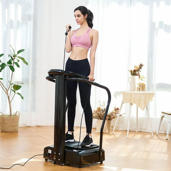 Whole Body Vibration Platform Exercise Machine with MP3 Player 2000W (Black)