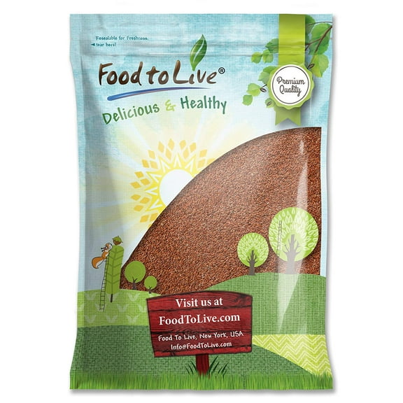 Whole Brown Flax Seeds, 12 Pounds — Kosher, Raw, Vegan — by Food to Live