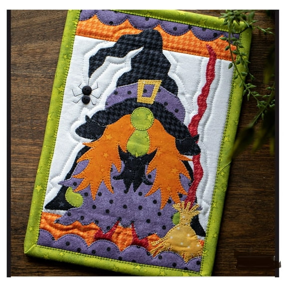 Whole Country Caboodle Wanda The Witch Gnome Mug Rug Kit Pattern, None