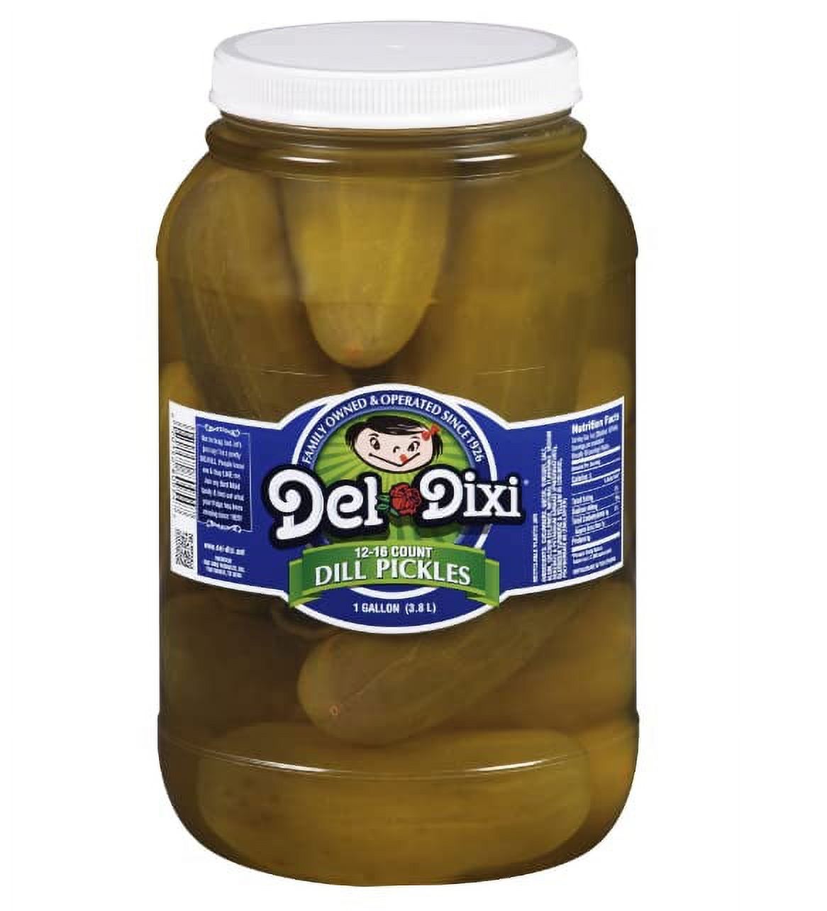 Whole Dill Pickles Plastic Jars 1 Gallon 4 Pack