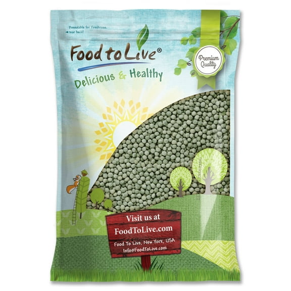 Whole Dried Green Peas, 10 Pounds  Raw, Kosher, Vegan  by Food to Live