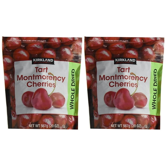 Whole Dried Tart Montmorency Cherries: 2 Bags of 20 Oz