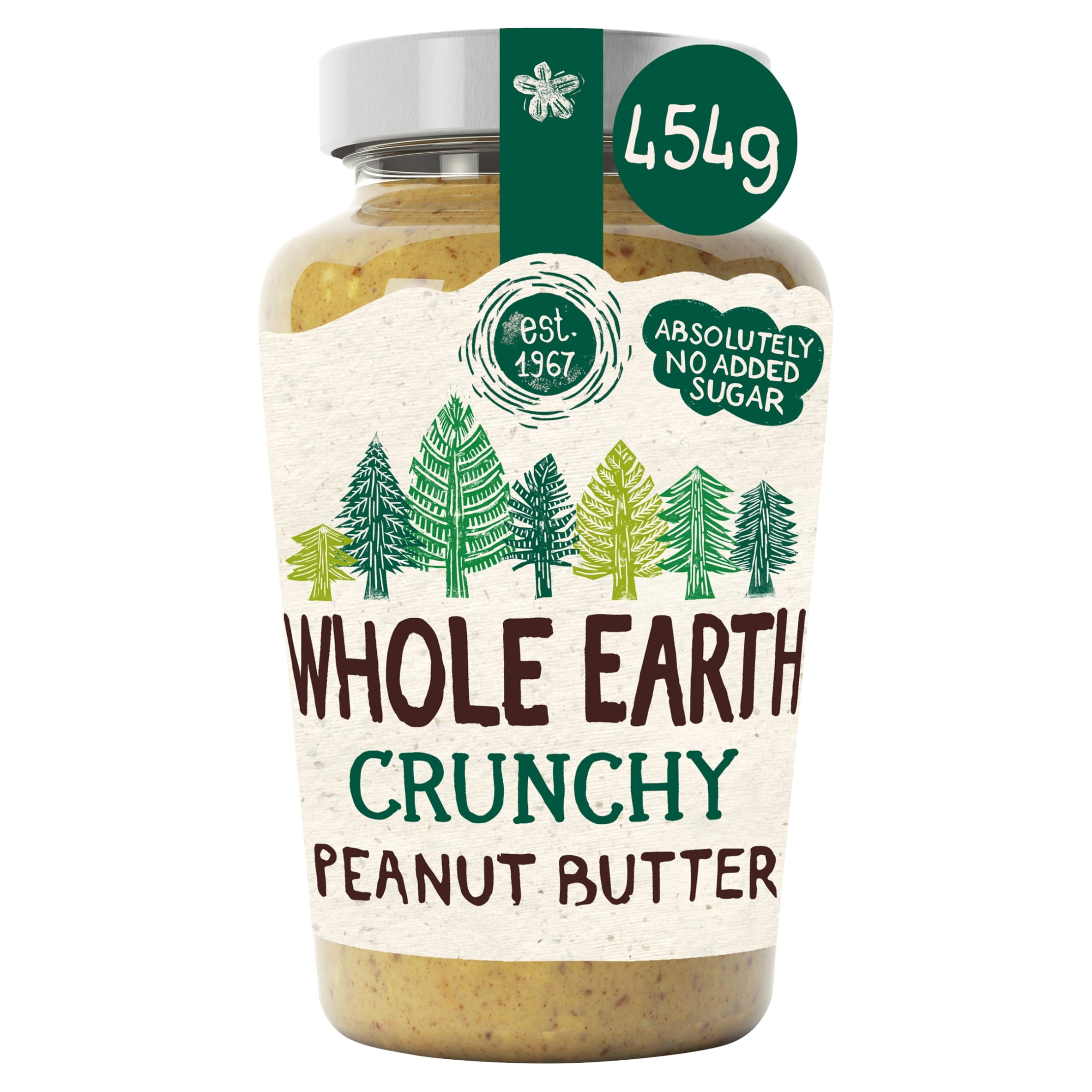 Whole Earth Crunchy Peanut Butter 454G, Imported from Britain