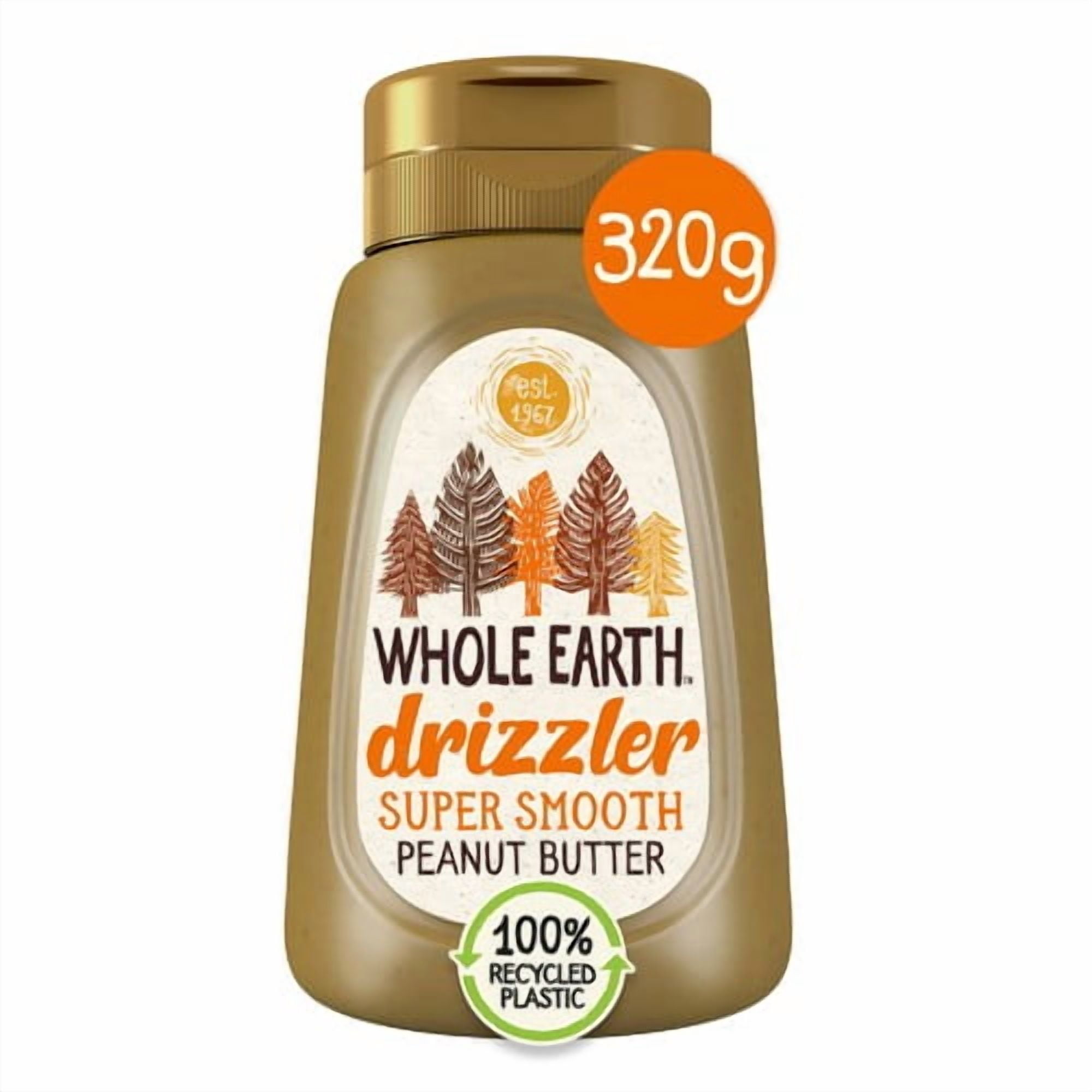 Whole Earth Drizzler Peanut Butter 320g, British Import (Pack of 2)