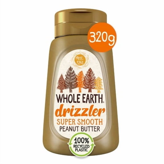 Whole Earth Drizzler Peanut Butter 320g, British Import (Pack of 2)