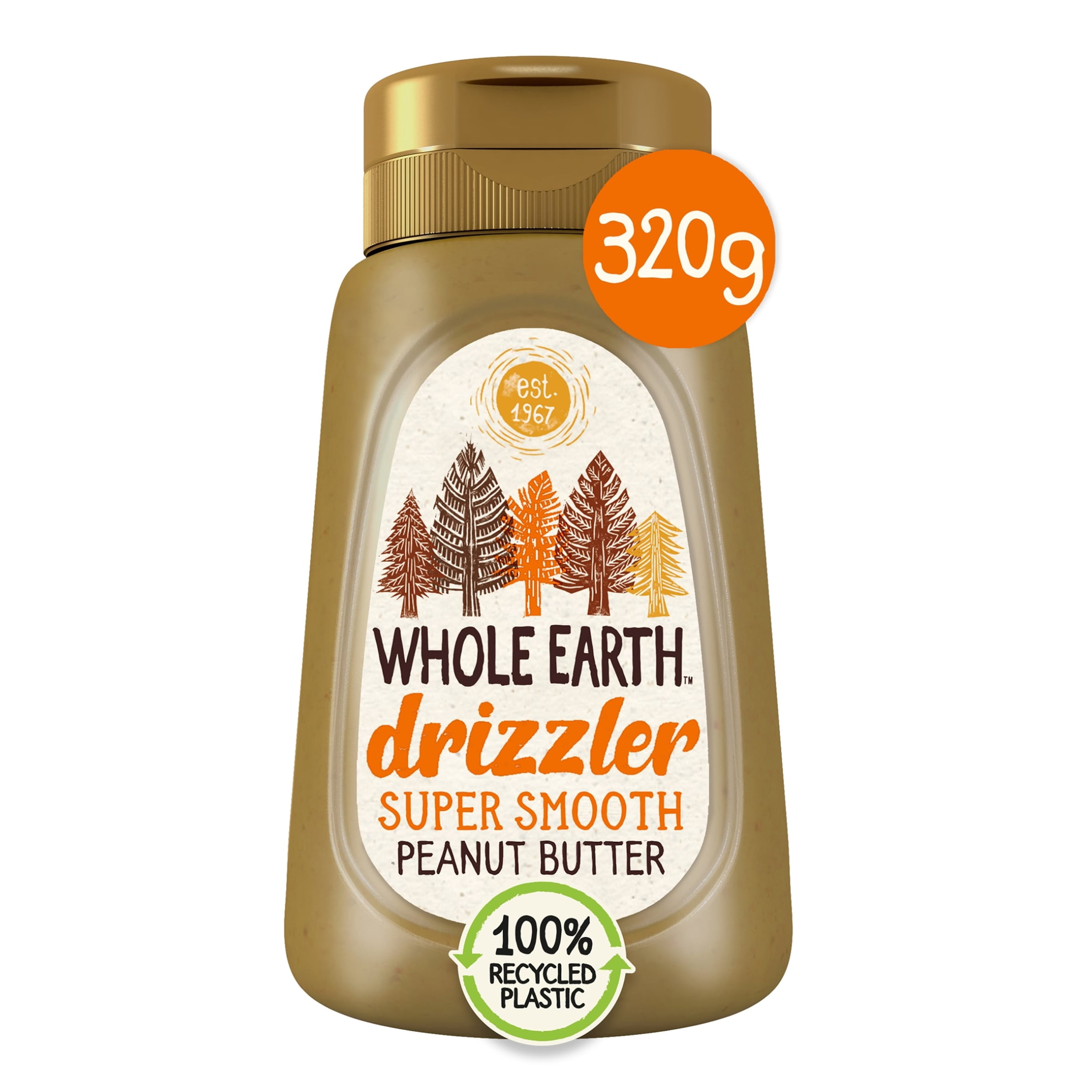 Whole Earth Drizzler Super Smooth Peanut Butter 320G, Imported from Britain