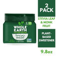 thumbnail image 1 of Whole Earth Sweetener Co. Stevia Leaf and Monk Fruit Sweetener, Erythritol Sweetener, Sugar Substitute, Zero Calorie Sweetener, 9.8 Ounce Jar (Pack of 2), 1 of 6