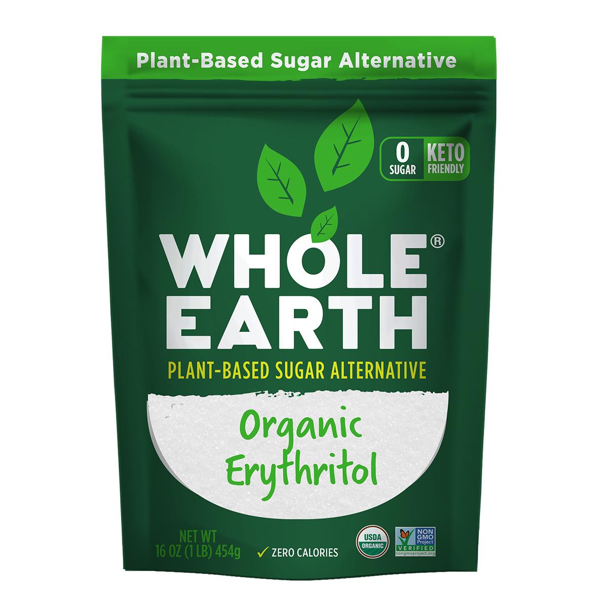Whole Earth Sweetener Organic 100% Erythritol Sugar Alternative Bag, 16 oz - image 1 of 8