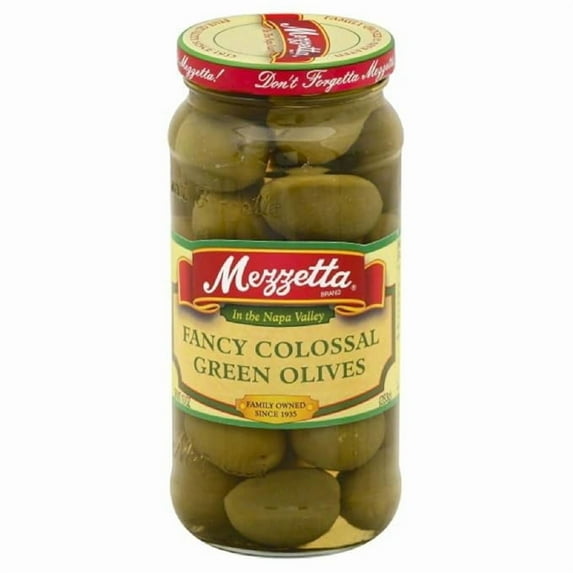 Whole Fancy Colossal Green Olives, 10 Oz Pack of 1