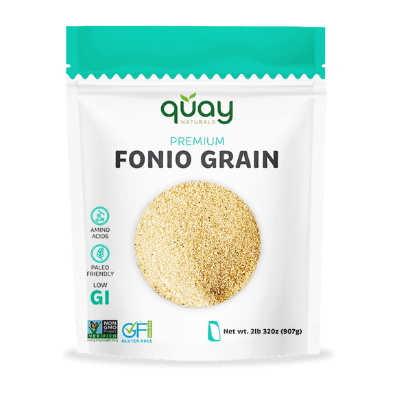 Quay Naturals Fonio Grain, 2 lb - Superfood Grain - Substitute & Alternative for Couscous, Quinoa & Rice - Gluten Free & Non GMO