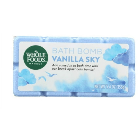 Whole Foods Market, Fizzing Bath Bomb, Vanilla Sky, 5.4 oz - PACK OF 6