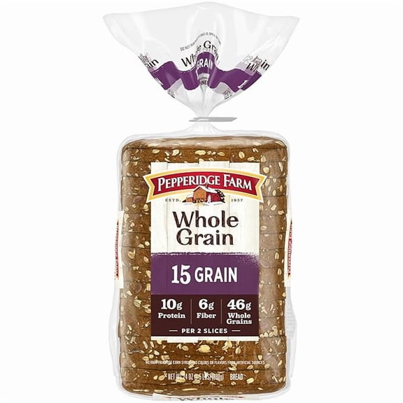 Whole Grain 15 Grain Bread, 24 Oz Loaf