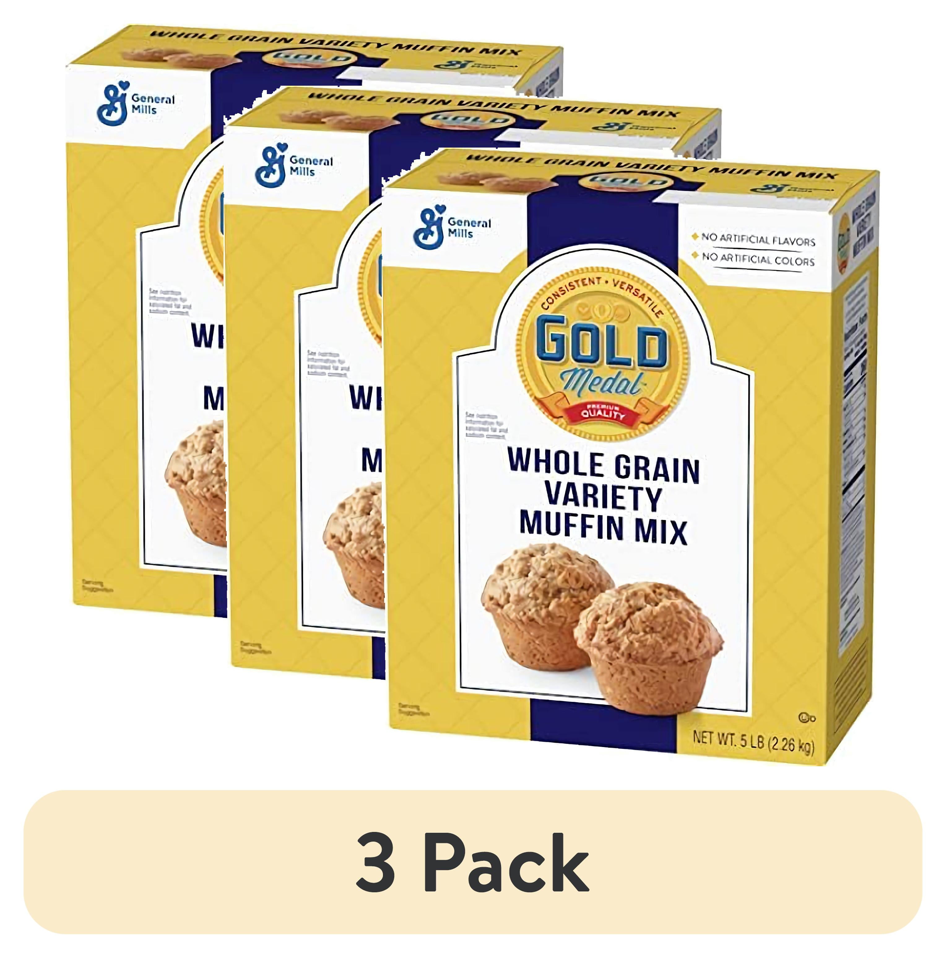 (3 pack) Whole Grain Variety Muffin Mix by Gold Medal | 5 Pound Box ...