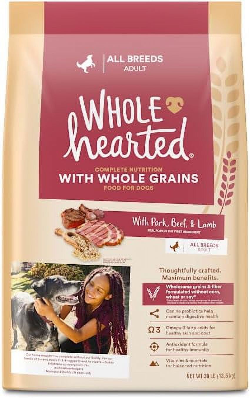 Whole Grains With Pork, Beef & Lamb Dry Dog Food, 30 Lbs. - Walmart.com