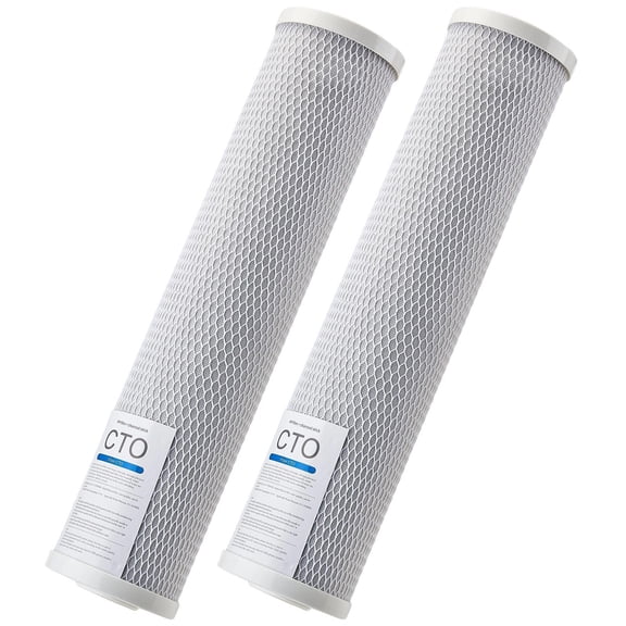 Whole House Water Filter Cartridge 2 Pack,4.5x20 " CTO Carbon Block Replacement for 3-Stage Home Filtration System,Reduces Chlorine,Taste,and Odor