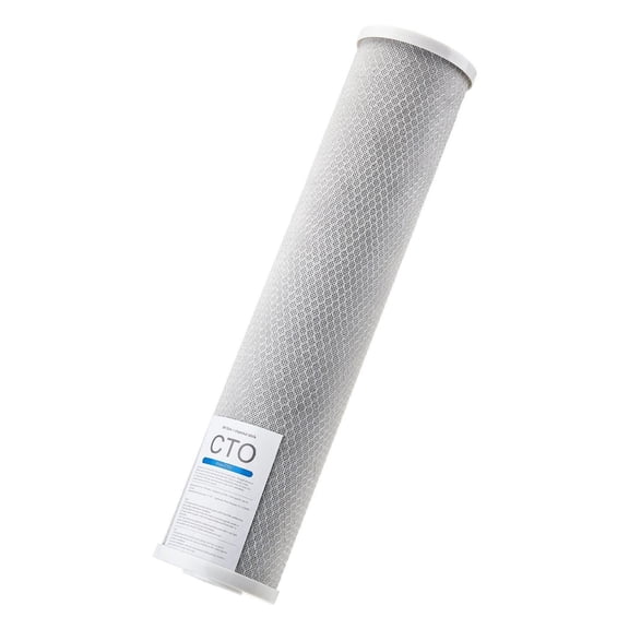 Whole House Water Filter Cartridge 4.5x20", CTO Carbon Block, 3-Stage System Replacement, Reduce Chlorine, Taste & Odor, 100K Gallon