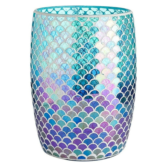 Whole Housewares 4 Gallon Durable Bathroom Glass Wastebasket, Clear