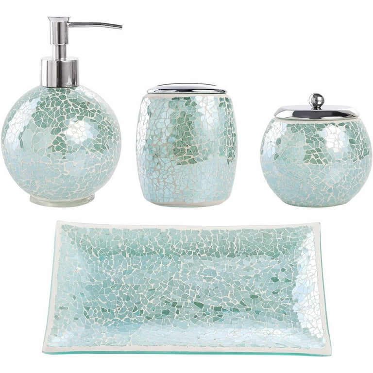 Our Teal Glaze ceramic Bath Accessories are a fan favorite that works well  in any bathroom!