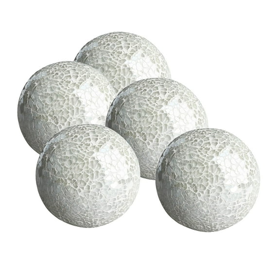 Whole Housewares Decorative Balls, 4.10" Diameter, Home Decor