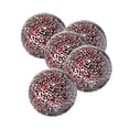 thumbnail image 1 of Whole Housewares Decorative Red 3” Mosaic Glass Decorative Balls (5 Count), 1 of 7