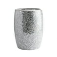 thumbnail image 1 of Whole Housewares Mosaic Glass Wastebasket Bathroom Silver, 1 of 6