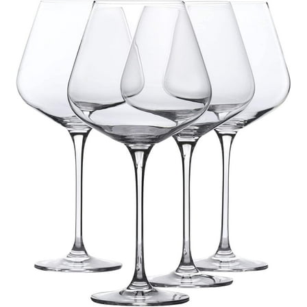 Whole Housewares Oversized 29 oz Crystal Clear Wine Glasses 4 set