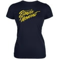 thumbnail image 1 of Whole Life Blonde Moment Funny Juniors Soft T Shirt Navy SM, 1 of 1