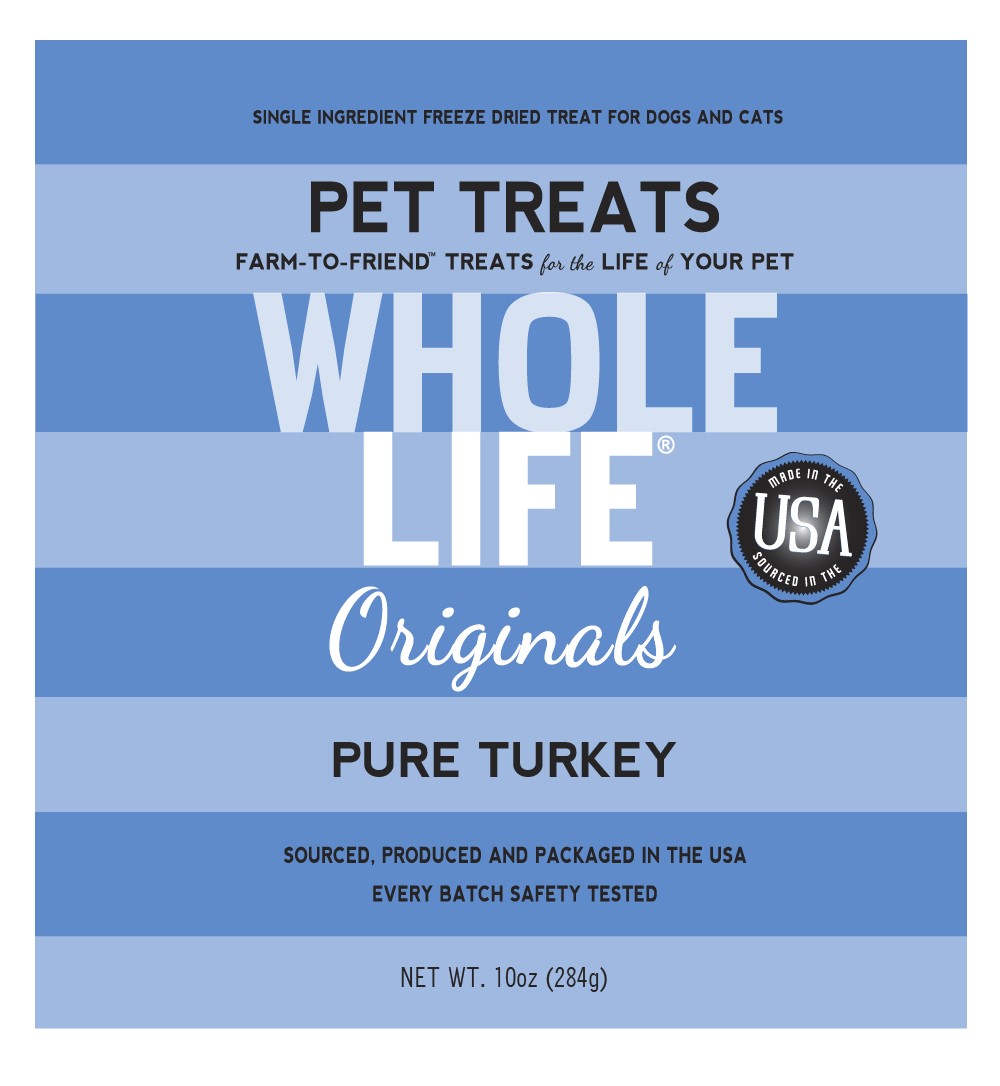 Whole Life Originals GrainFree Pure Turkey Pet Treats, 10 Oz