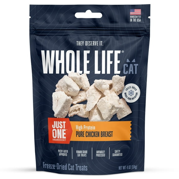 Whole Life Pet Just One Ingredient Chicken Treats for Cats, 4oz