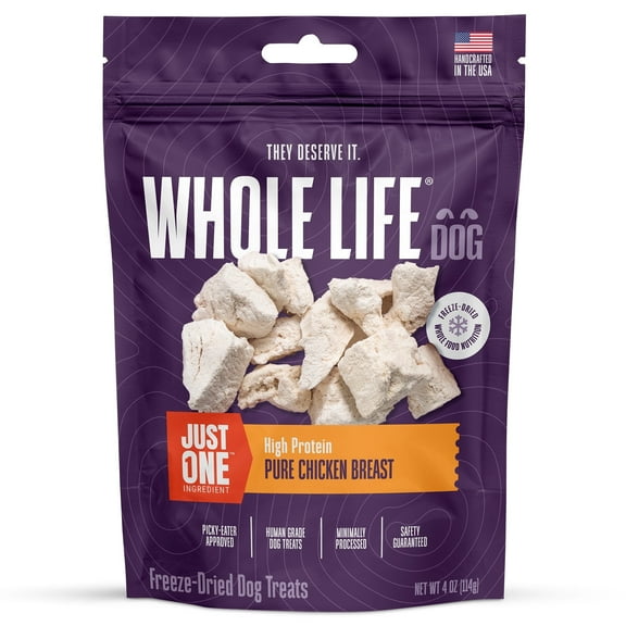 Whole Life Pet Just One Ingredient Chicken Treats for Dogs, 4oz