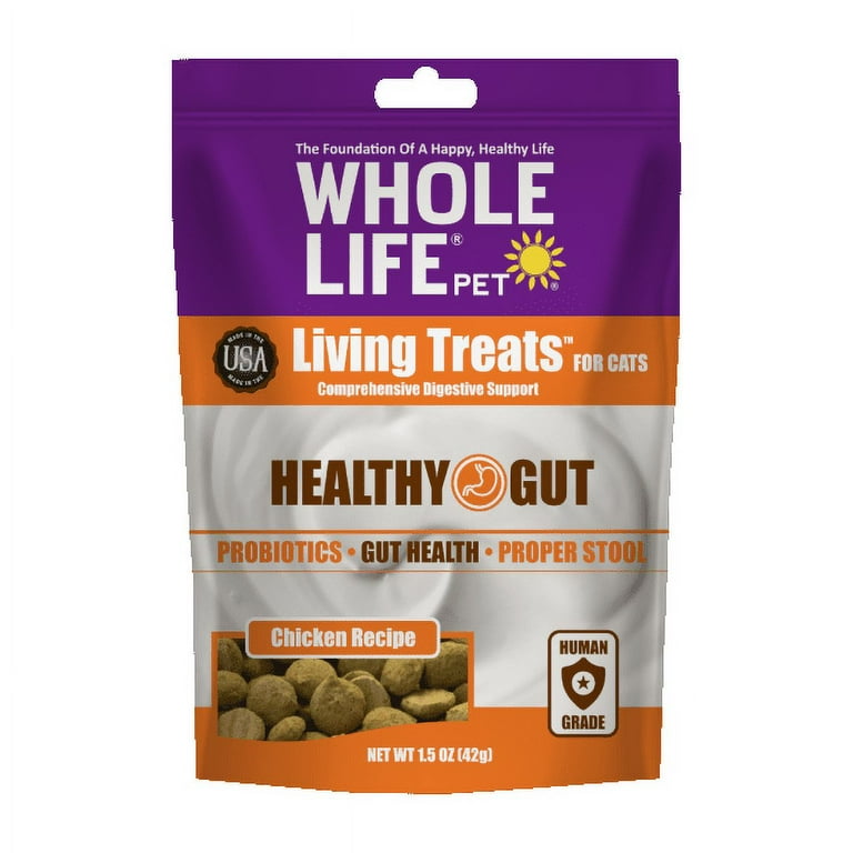 Whole Life Pet Living Treats Healthy Gut Probiotic Snack For Cat 1.5oz