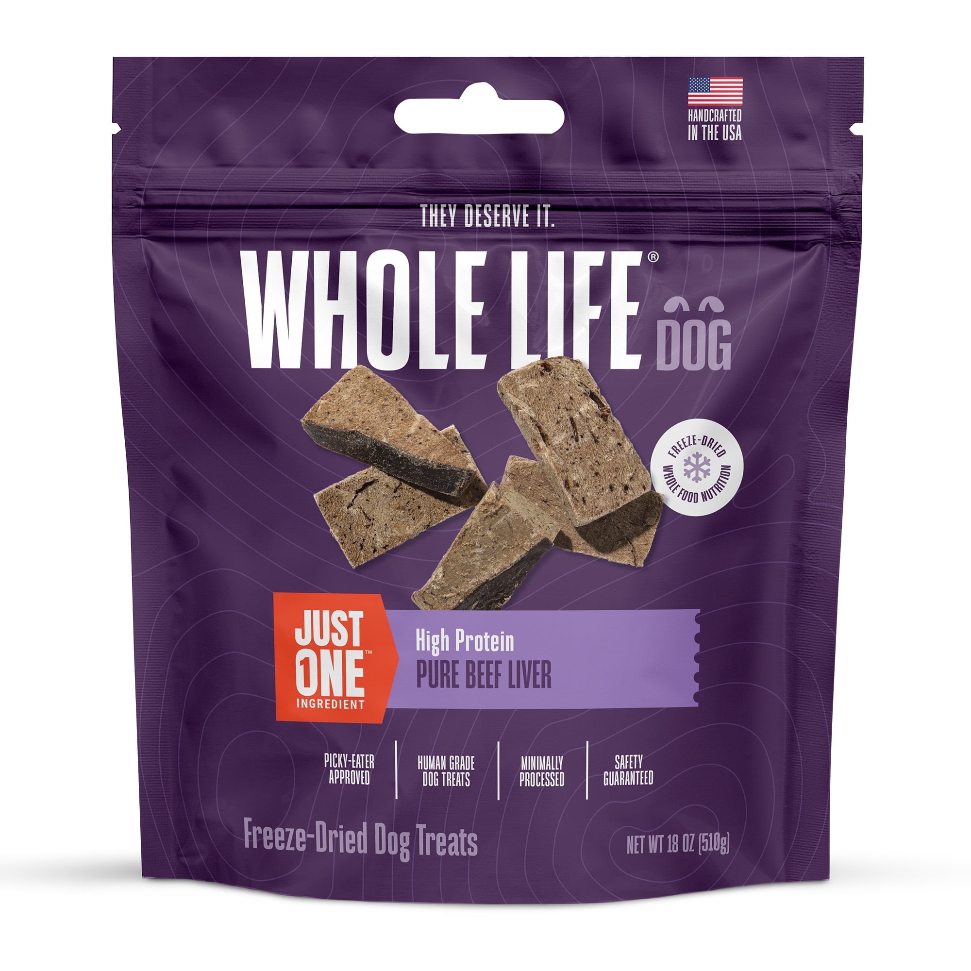 Whole Life Pet Whole Life Pet Just One Ingredient Beef Liver Treats for Dogs, 18oz