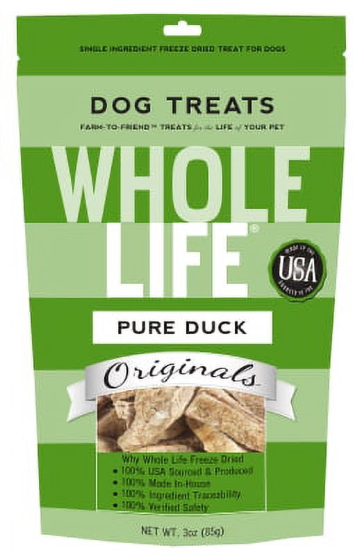 Whole Life Pure Duck Dog Treats, 3 Oz