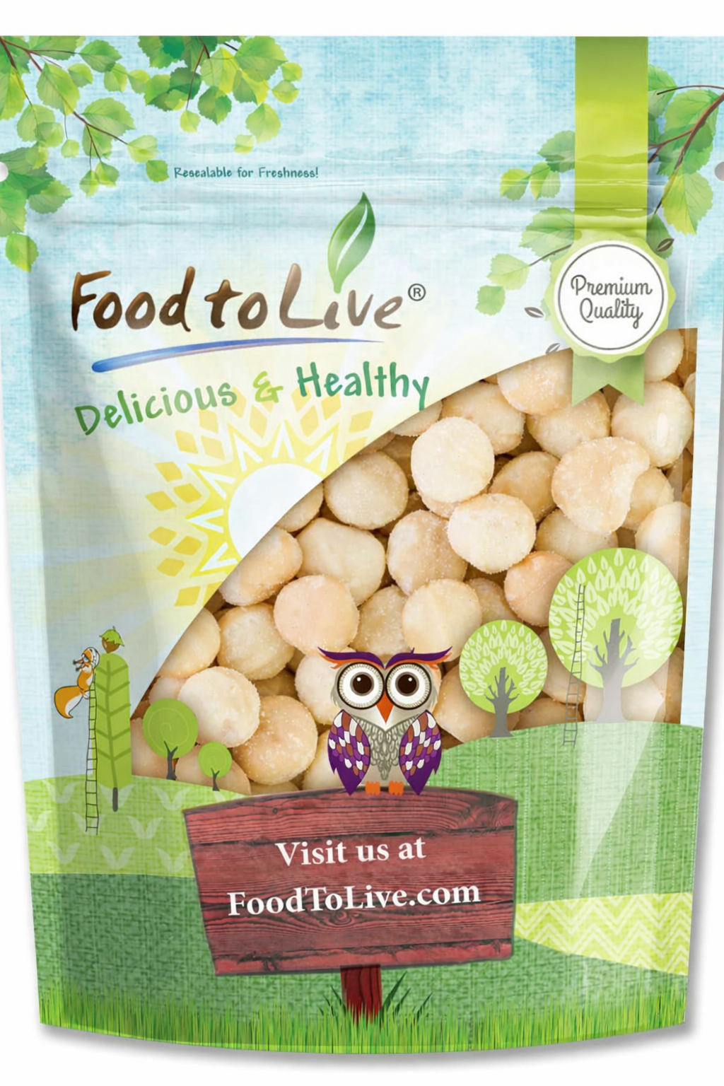 Whole Macadamia Nuts, 2 Pounds - Kosher, Raw, Vegan - by Food to Live