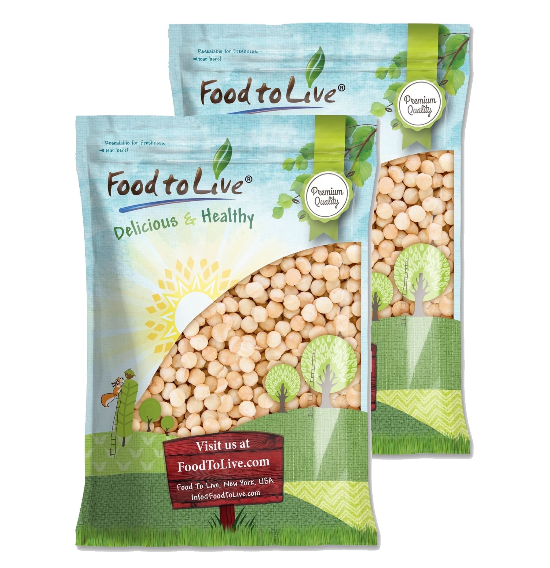 Whole Macadamia Nuts, 25 Pounds - Kosher, Raw, Vegan - by Food to Live