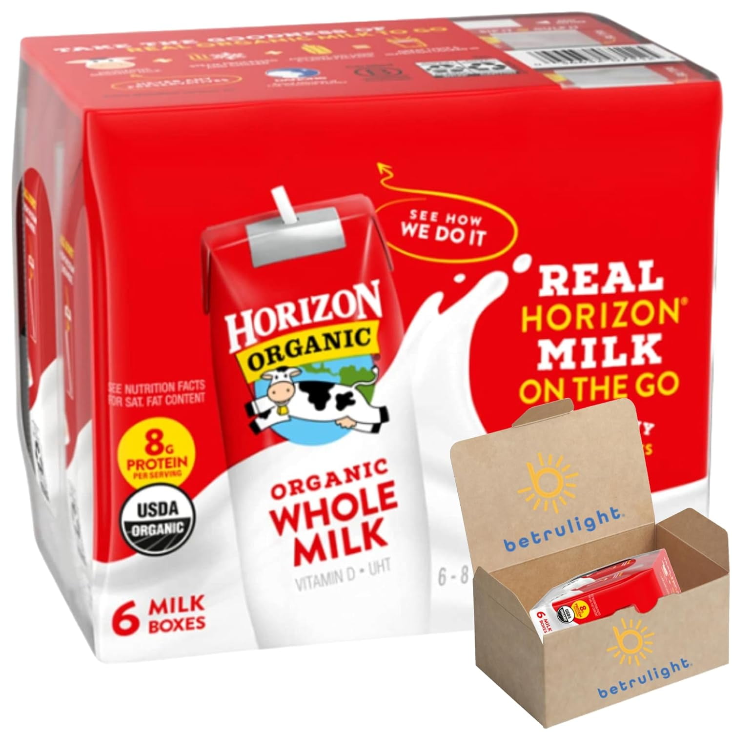 Whole Milk boxes Organic ShelfStable Milk Whole, Horizon Whole Milk