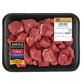 Beef Choice Angus Stew Meat, Tray, Fresh, 0.82 - 1.25 lb