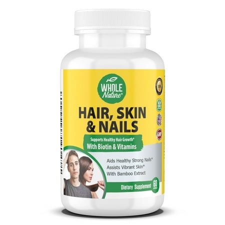 Whole Nature - Biotin & Vitamins, Hair, Skin & Nails Vitamins - 60 Capsules