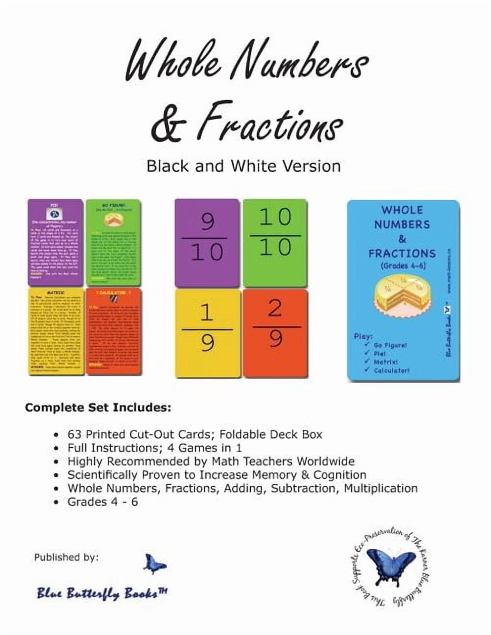 Whole Numbers & Fractions (Black/White Version), (Paperback)