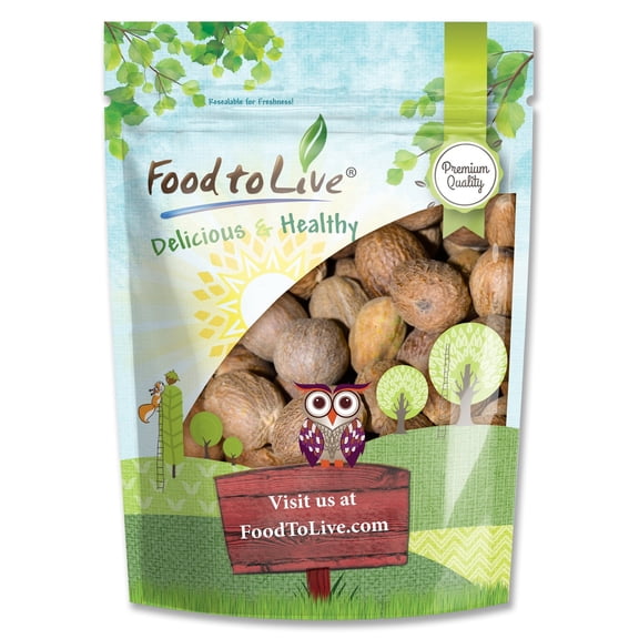 Whole Nutmeg, 0.5 Pounds - Raw, Vegan - by Food to Live