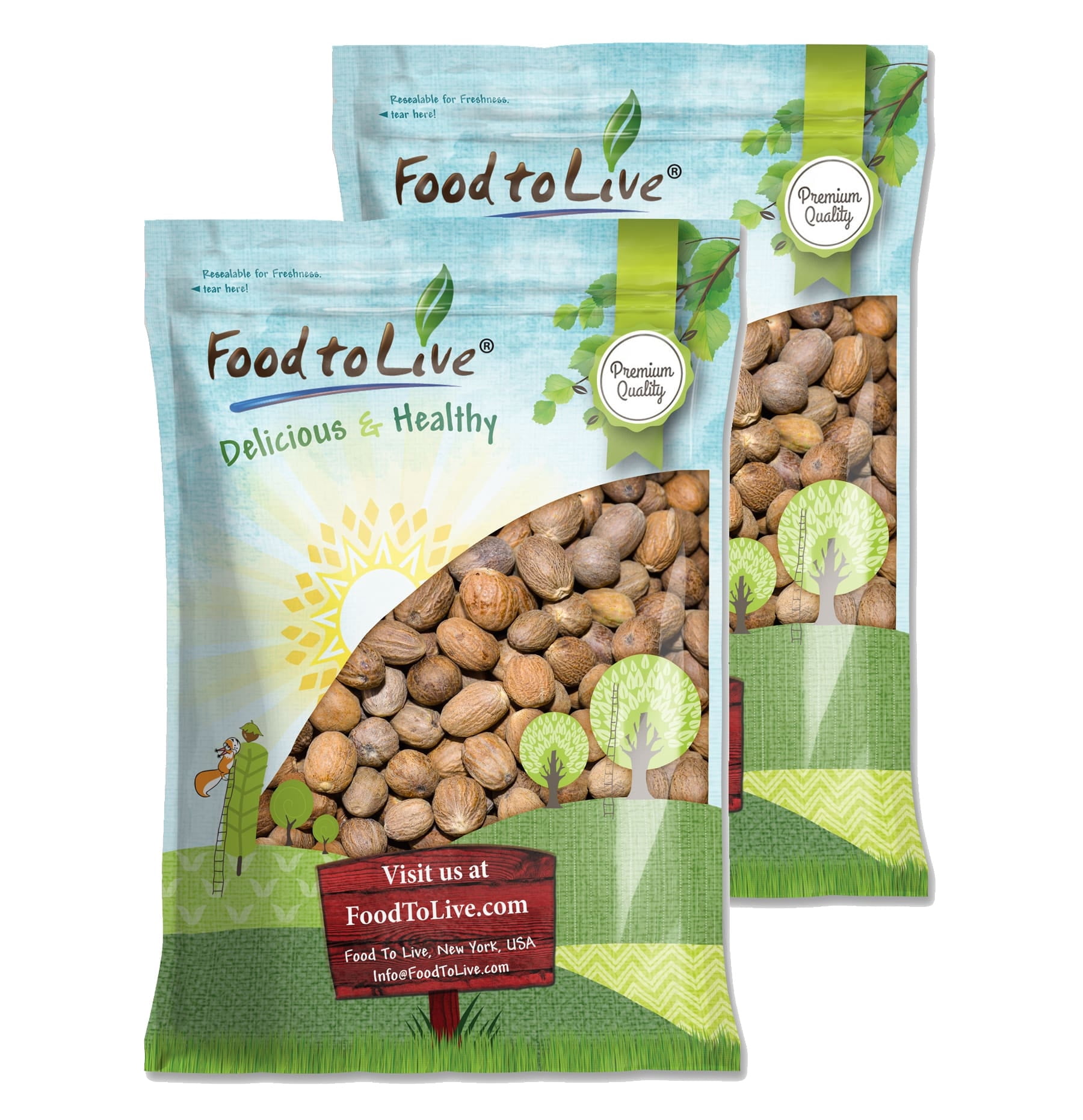Whole Nutmeg, 16 Pounds — Raw, Vegan — by Food to Live