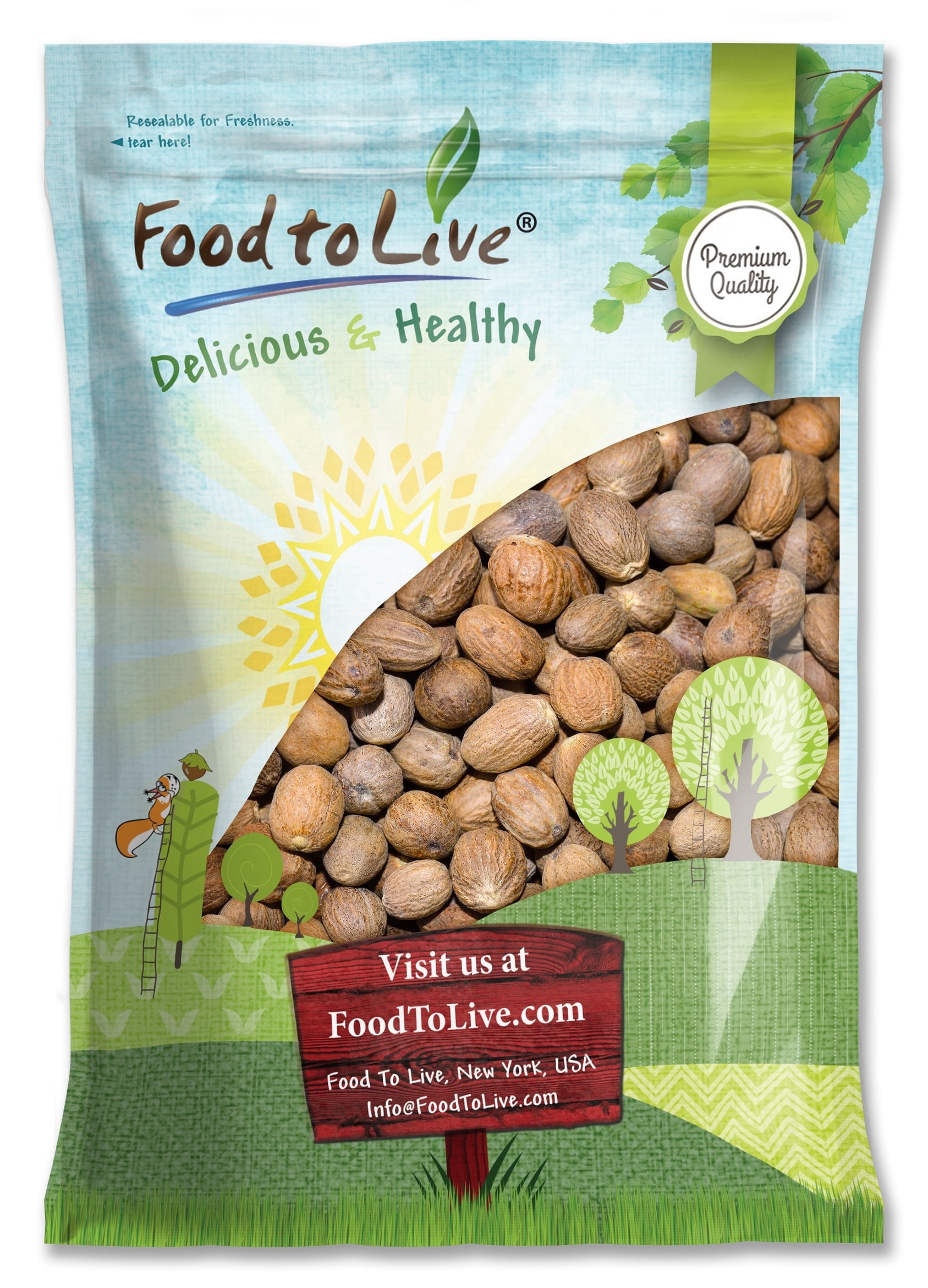 Whole Nutmeg, 8 Pounds - Raw, Vegan - by Food to Live
