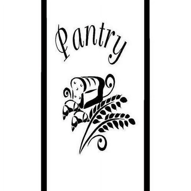 Whole Pantry Door Design Kitchen Vinyl Door Decal (Glass Etching