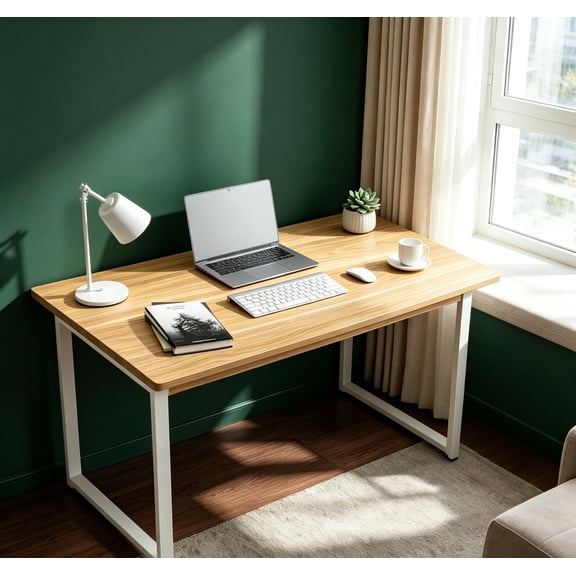 Whole-Piece Particle Board Table Top for Standing Desk and Home Office Desk DIY, 48x24x1 Inch Maple Desk Top