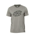 thumbnail image 1 of Whole Pizza Men's Modern Fit Fun Casual T-Shirt Printed Graphic Tee Military Grey Large, 1 of 3
