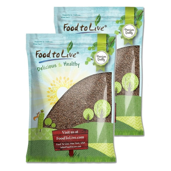 Whole Red Lentils, 25 Pounds Sproutable, Kosher, Raw, Vegan by Food to Live
